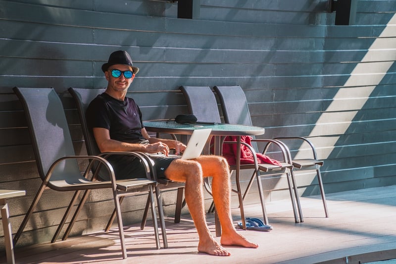 Digital Nomad Traveling and Working
